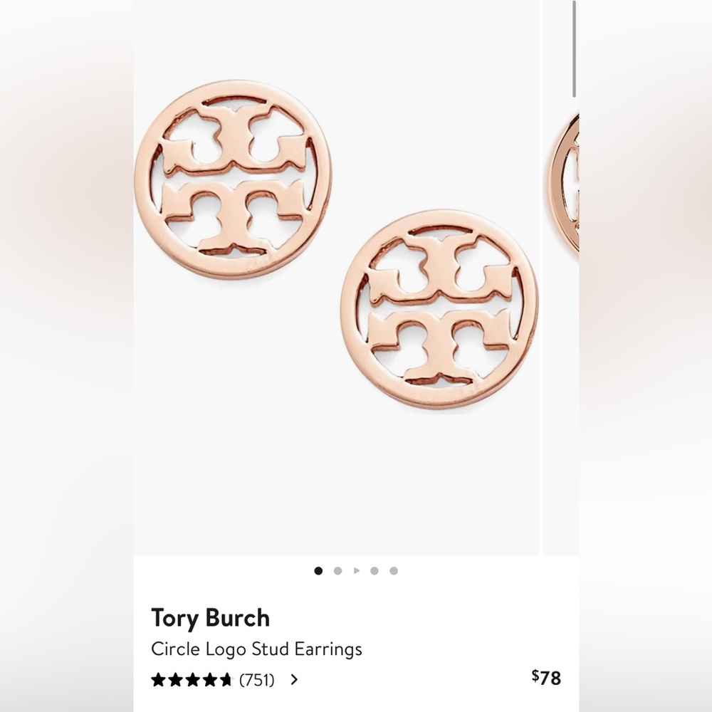 Tory Burch Logo Circle Stud Earring